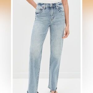 DAZE High Rise Straight Leg Distressed Women's Jeans